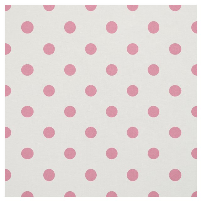 Medium Pink Polka Dots Fabric (Swatch)