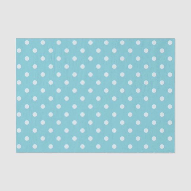 Medium & Powder Blue Polka Dots Tissue Paper (Front)