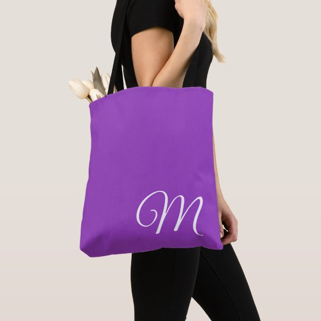 Medium Purple Tote Bag (Close Up)