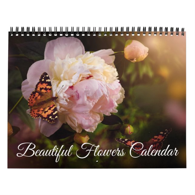 Medium Size Beautiful Flowers Calendar (Cover)
