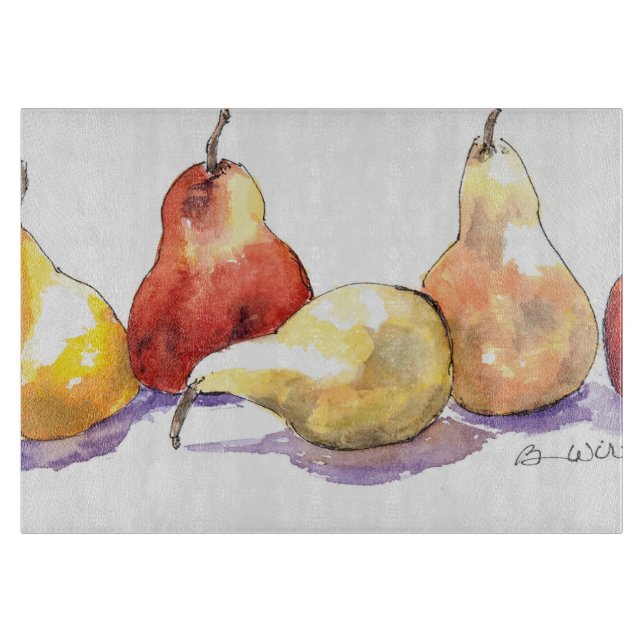 Medium Size Decorative Glass Cutting Board (Front)