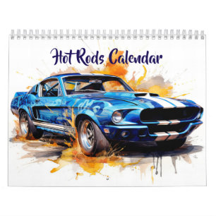 Medium Size Hot Rods Calendar