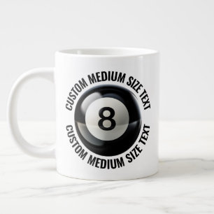 Medium Size Personalised Text Giant 8 Ball Mug