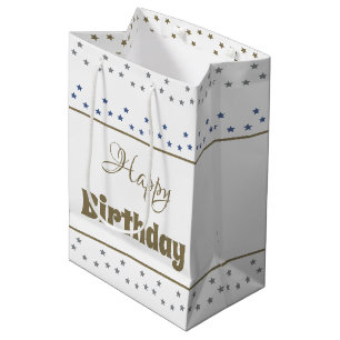 Medium Size Star Patterned Paper Birthday Gift Bag