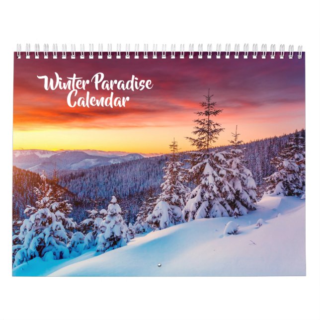 Medium Size Winter Paradise Calendar (Cover)