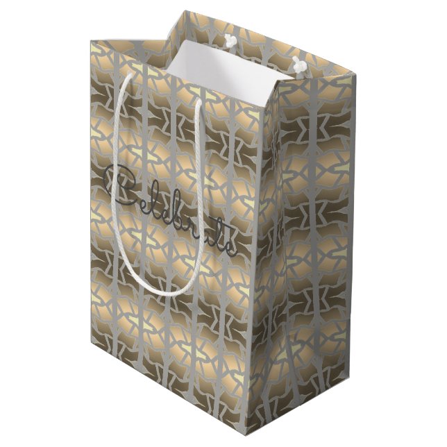 Medium Sized Elegant Paper Gift Bag (Back Angled)