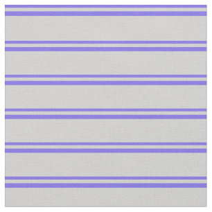 Medium Slate Blue and Light Grey Stripes Fabric