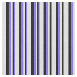 Medium Slate Blue, Black & Lavender Pattern Fabric