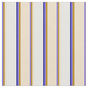Medium Slate Blue, Goldenrod, Tan, White & Blue Fabric