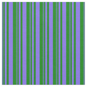 Medium Slate Blue & Green Coloured Pattern Fabric