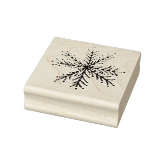 Medium Snowflake Rubber Stamp