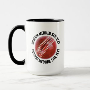 Medium Text BLACK Combo 15oz Custom Cricket Mug