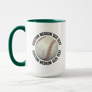 Medium Text HUNT. GREEN Combo 15oz Custom Baseball Mug