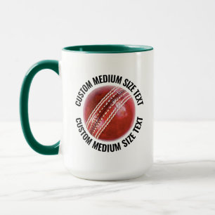 Medium Text HUNTER GREEN Combo 15oz Custom Cricket Mug