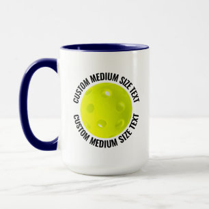 Medium Text NAVY BLUE Combo 15oz Custom Pickleball Mug