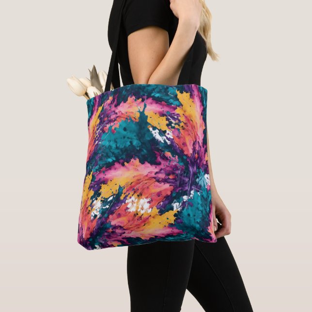 Medium Tote Bag Colour Splash For Her (Close Up)