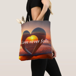 Medium Tote Bag Love Never Fails.