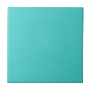 Medium Turquoise Solid Colour Ceramic Tile