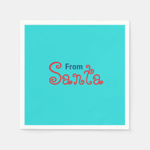 Medium Turquoise Solid Colour  Napkin