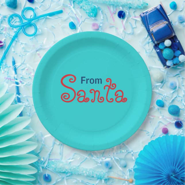 Medium Turquoise Solid Colour  Paper Plate (Party)