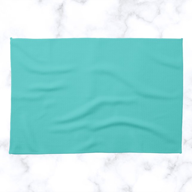 Medium Turquoise Solid Colour Tea Towel (Creator Uploaded)