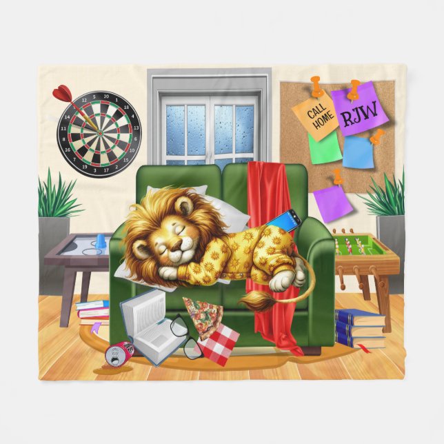 Medium WE LOVE OUR COLLEGE KID  Fleece Blanket (Front (Horizontal))
