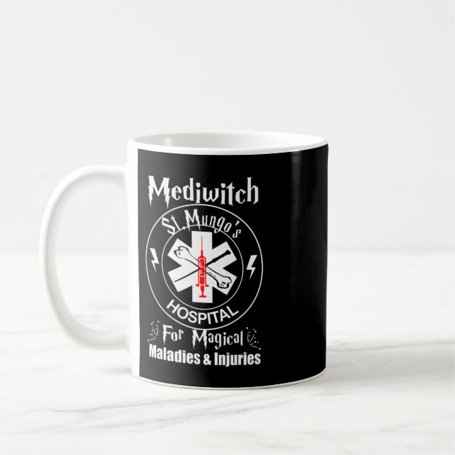 Mediwitch Magical Staff St Mungo&#39;s Hospital Ts Coffee Mug (Left)