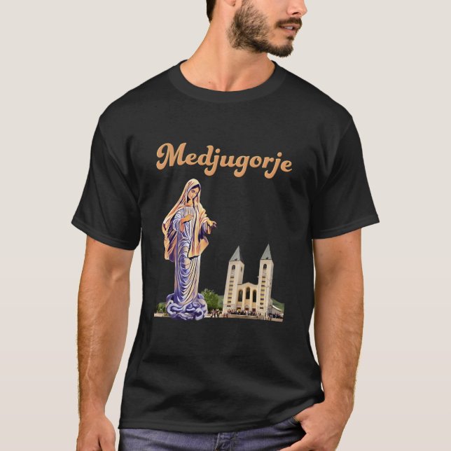 Medjugorje Our Lady Queen Of Peace T-Shirt (Front)