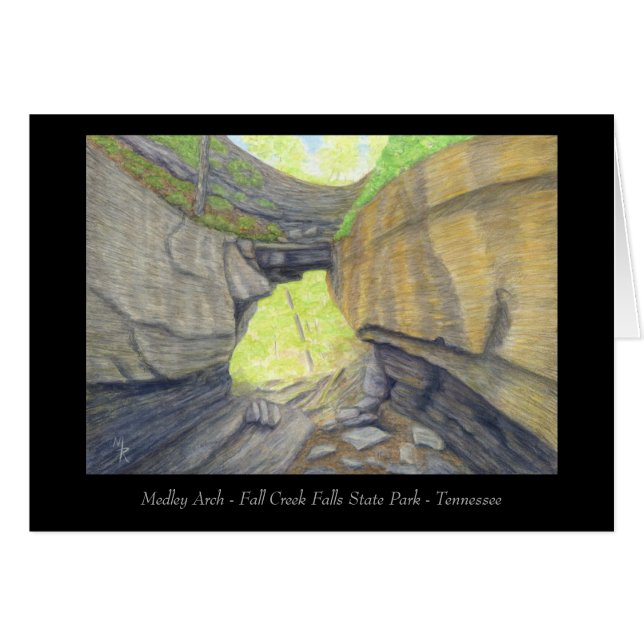 Medley Arch Natural Bridge - Appalachian Art Card (Front Horizontal)