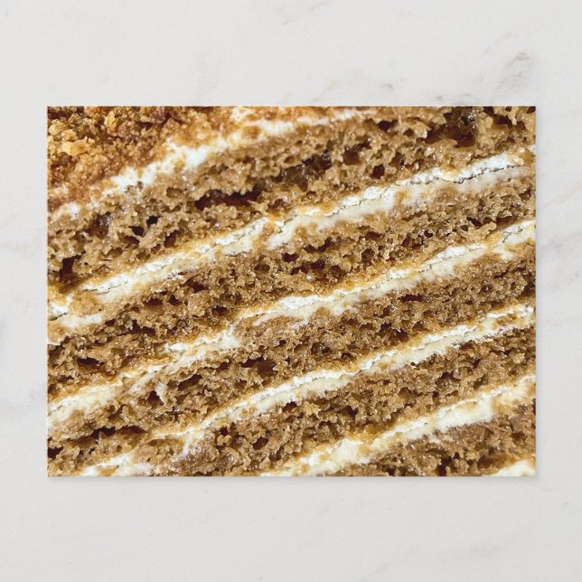 Medovik Cake Abstract Postcard (Front)