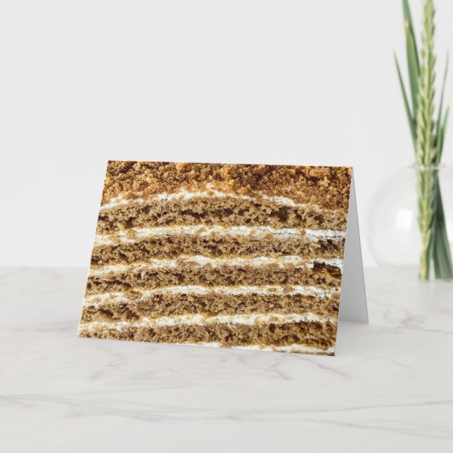 Medovik Honey Cake Abstract Card (Front)