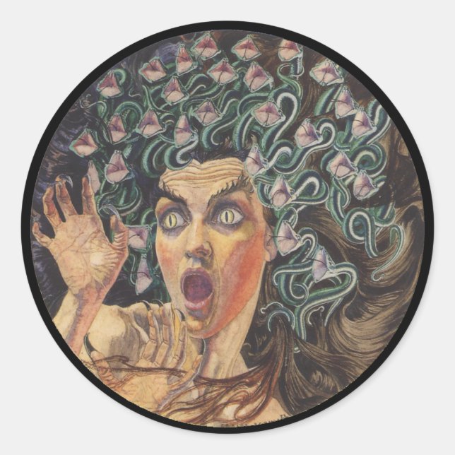 Medusa 1895 classic round sticker (Front)