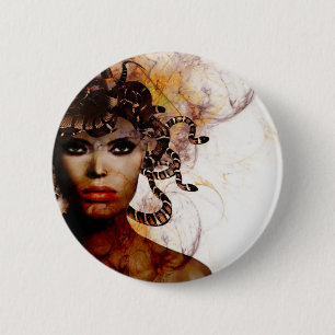 Medusa 6 Cm Round Badge