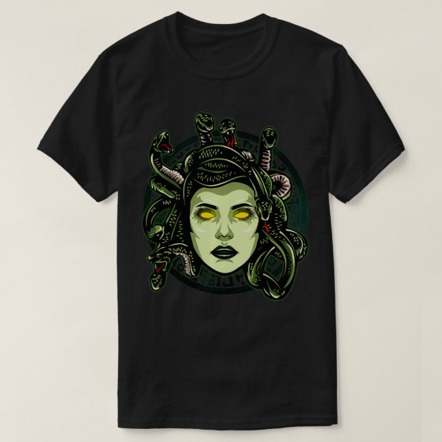 Medusa Ancient Greek Mythology Gods and Monsters  T-Shirt (Design Front)