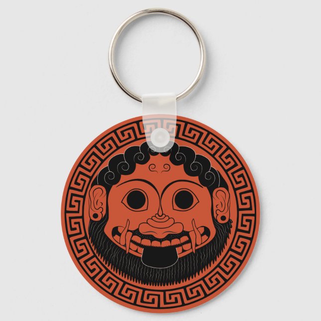 Medusa Apotropaic Ancient Greek Art Key Ring (Front)
