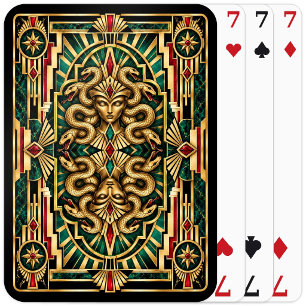 Medusa, Art Deco Mythical Playing Cards