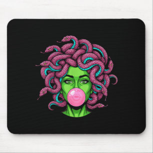 Medusa Blowing Bubblegum P Art Mythology Design Mouse Pad