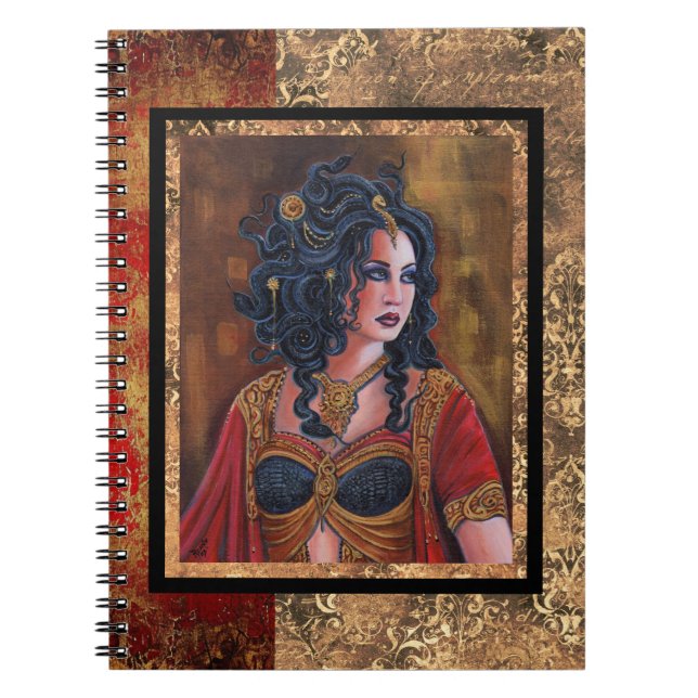 Medusa goddess Snakes by Renee Lavoie Notebook (Front)