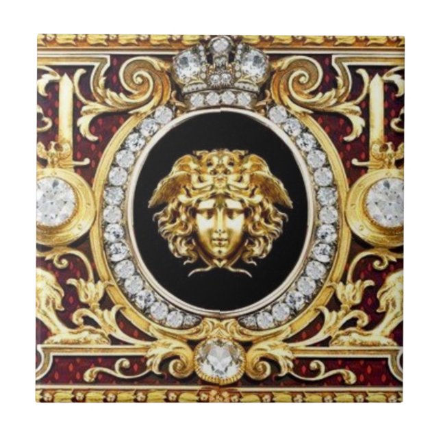 Medusa Golden Gems Wall Tile (Front)
