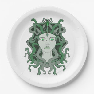 Medusa Gorgo Snake Gorgon Monster Greek Mythology Paper Plate