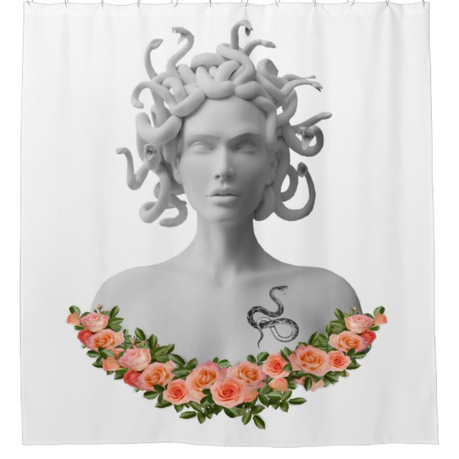 Medusa Gorgon Greek Mythology Shower Curtain (Front)
