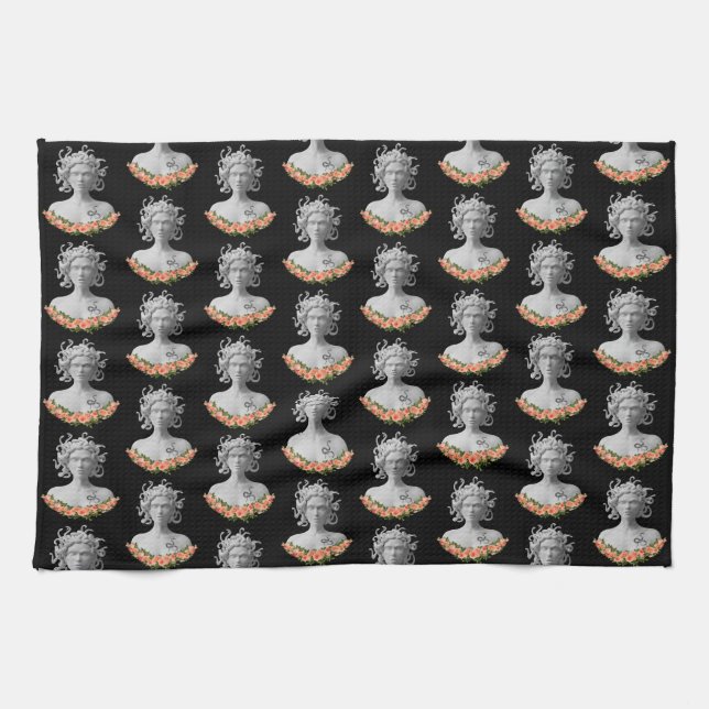 Medusa Gorgon Greek Mythology Tea Towel (Horizontal)