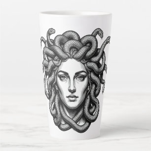 Medusa Gorgon Snake Hair Mythology Art Gift Latte Mug