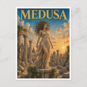 Medusa, Gothic Fantasy Monster Postcard