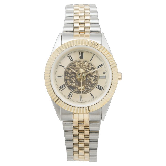 Medusa Greek Mythology Gold Silver eWatch Watch (Front)