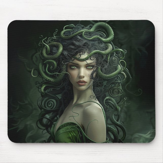 Medusa, Greek Mythology Snake Goddess, Gorgon #1 Mouse Pad (Front)