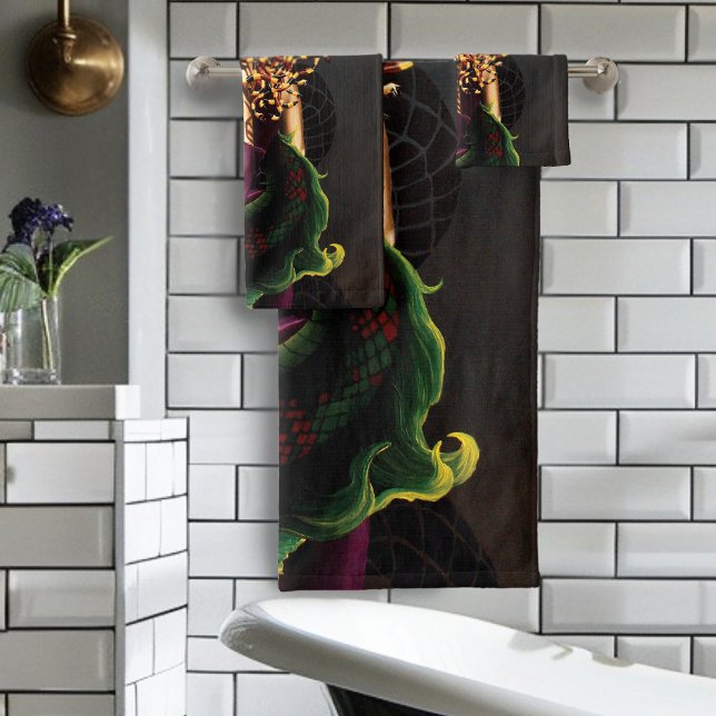 Medusa Greek Mythology Snake Gorgon Bath Towel Set (Creator Uploaded)
