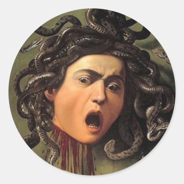 Medusa Head By Caravaggio Classic Round Sticker (Front)