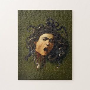 Medusa head Caravaggio painting art mythology canv Jigsaw Puzzle