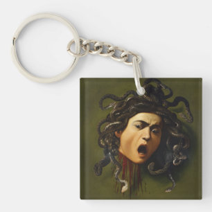 Medusa head Caravaggio painting art mythology canv Key Ring